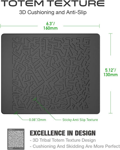 Car Dashboard Non Slip Mat,  anti Slip Pad, anti Slide Sticky Dash Pad, Multifunctional Fixate Gripping Gel Pad for Radar Detector, Cell Phone, Keys, Glass, GPS, Coins 6.3X5.1 Inch (2 Pack)