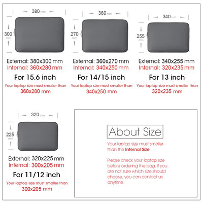 Laptop Bag for Xiaomi Lenovo Dell Notebook Computer Laptop Sleeve for Macbook Air Pro Retina 13 14 15 15.6 Inch Laptops Case